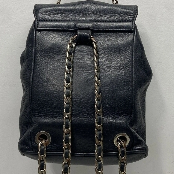 Dylan Kain Romy Black Leather Mini Backpack with Gold Accents - Picture 3 of 6